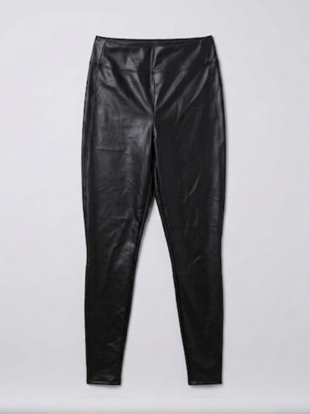 GAP Black Faux Leather Ponte Leggings Womens Size S Small Tall High Rise Stretch